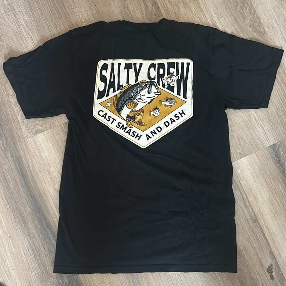 Salty Crew “Cast, Smash, And Dash” Black Tee, Men’s Size Small